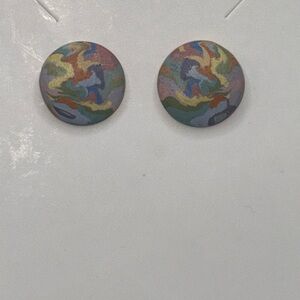 Colorful Abstract Stud Earrings